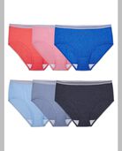 Women's Heather Low Rise Brief Panty, Assorted 6 Pack ASSORTED