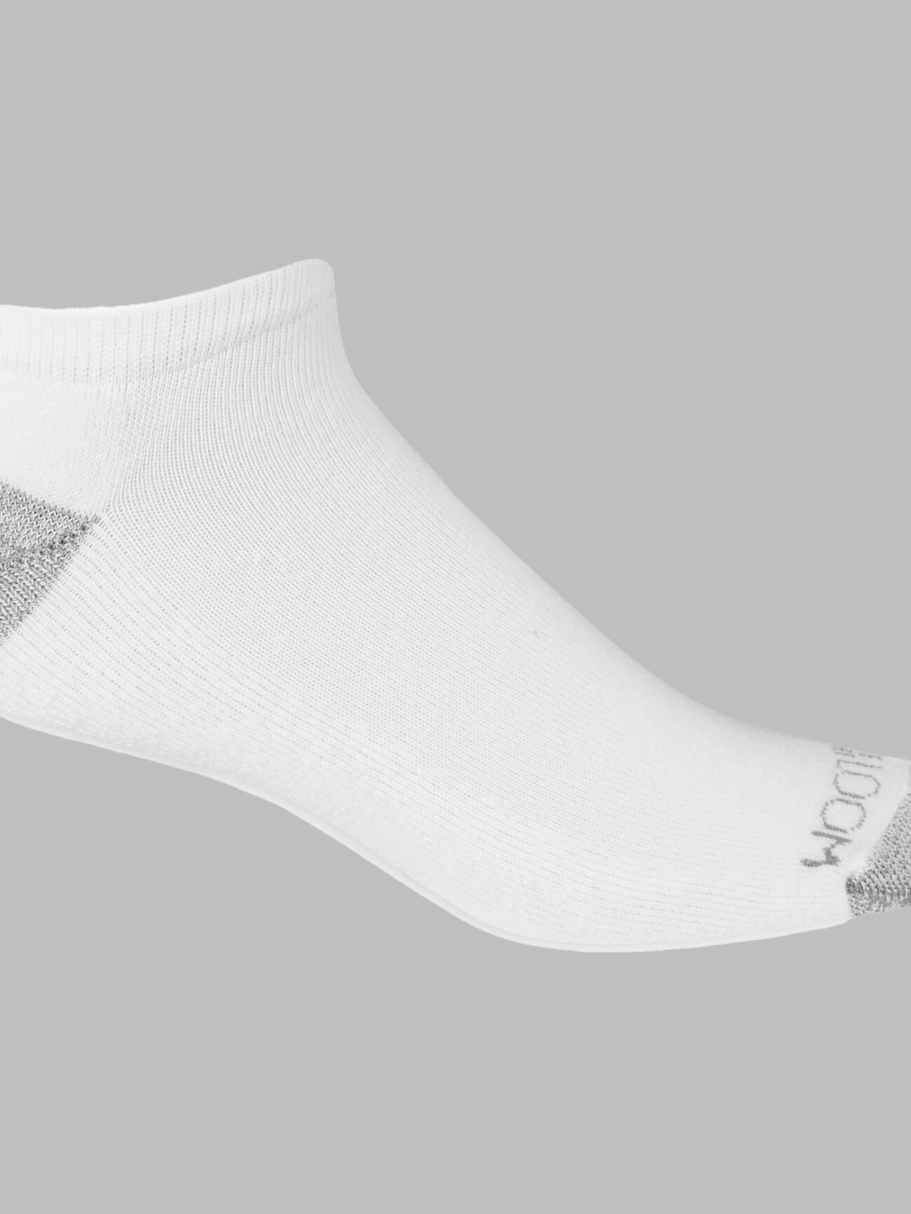 Men's Dual Defense® No Show Sock, 12 Pack, Size 6-12 WHITE