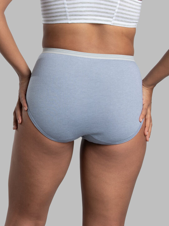 Women's Heather Cotton Brief Panty, Assorted 18 pack Assorted