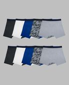 Boys' Breathable Cotton Boxer Briefs, Assorted 10 Pack ASSORTED
