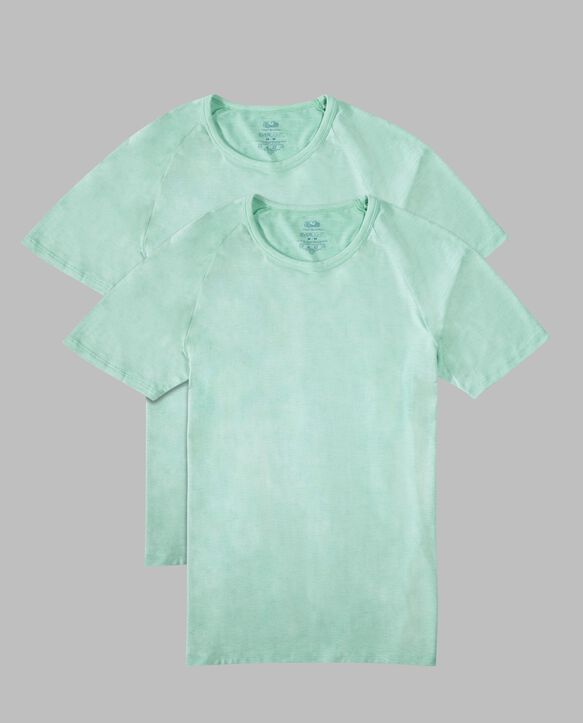 Big Men's EverLight™ Short Sleeve Raglan T-Shirt, 2XL, 2 Pack Lucky Green Heather