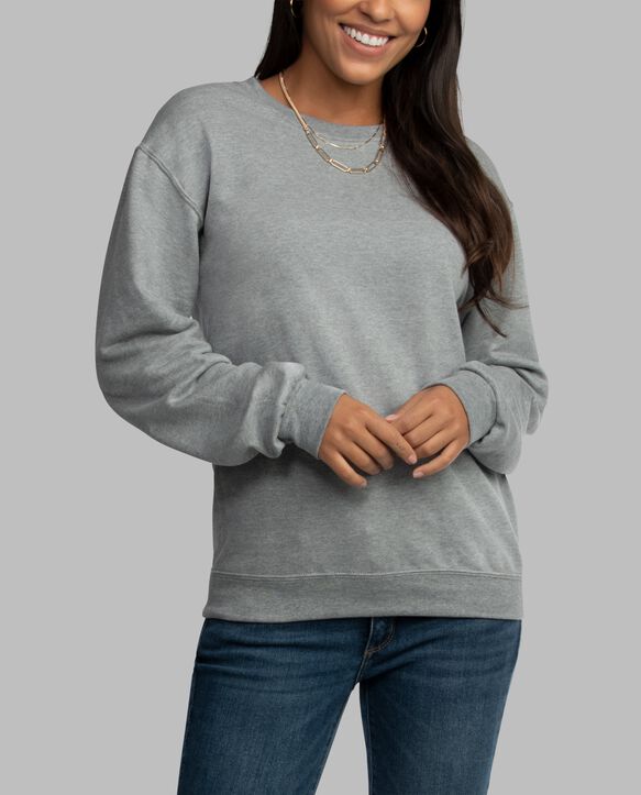 Eversoft® Fleece Crew Sweatshirt, Extended Sizes Grey Heather