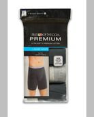Men's Premium Cotton Boxer Briefs, Assorted 4 Pack ASST