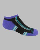 Girls' Active Cushioned No Show Socks, 6 Pack BLACK/PINK, BLACK/PURPLE, BLACK/BLUE, BLACK, BLUE
