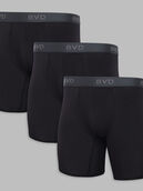 BVD® Men's Ultra Soft Boxer Briefs, Black 3 Pack 