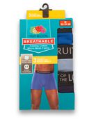 Men's Breathable Cotton Micro-Mesh Assorted Color Short Leg Boxer Briefs, 3 Pack, Extended Sizes Assorted