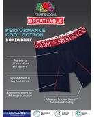 Men's Breathable Performance Cool Cotton Assorted Boxer Briefs, 3 Pack ASSORTED