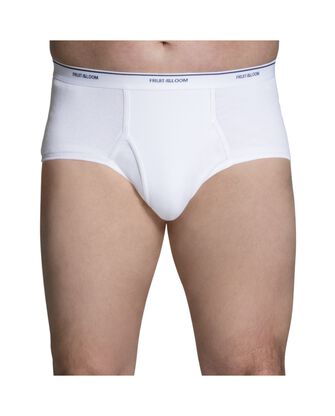 Men's Classic White Briefs, 3 Pack, Extended Sizes 