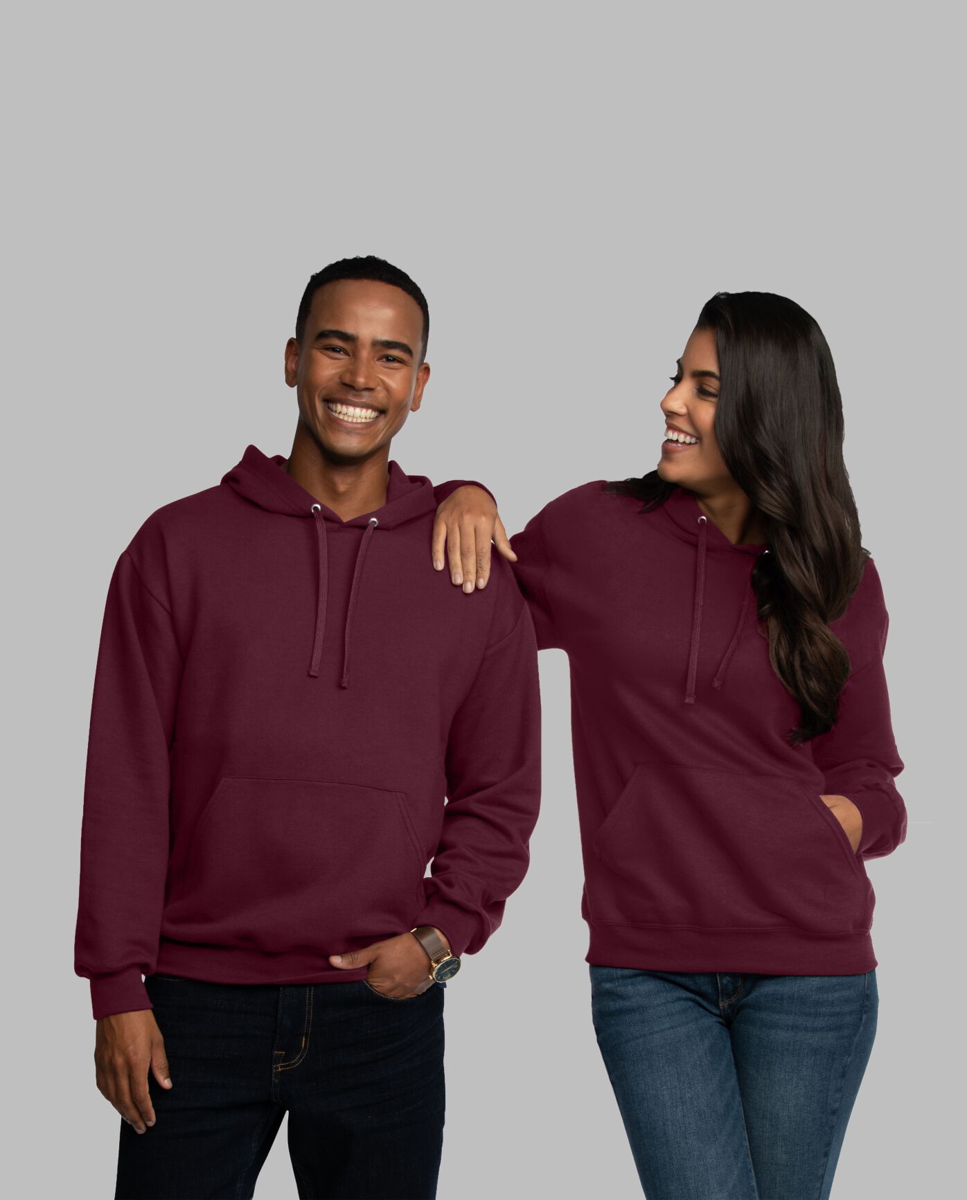 Eversoft® Fleece Pullover Hoodie Sweatshirt, Extended Sizes Maroon
