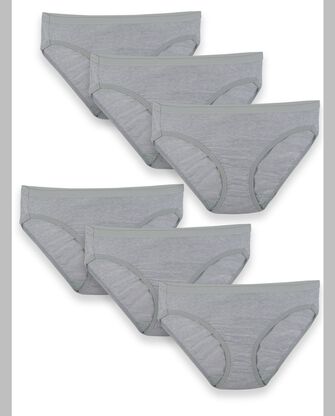 Women's Beyondsoft® Bikini Panty, Assorted 6 Pack GREYHEATHR