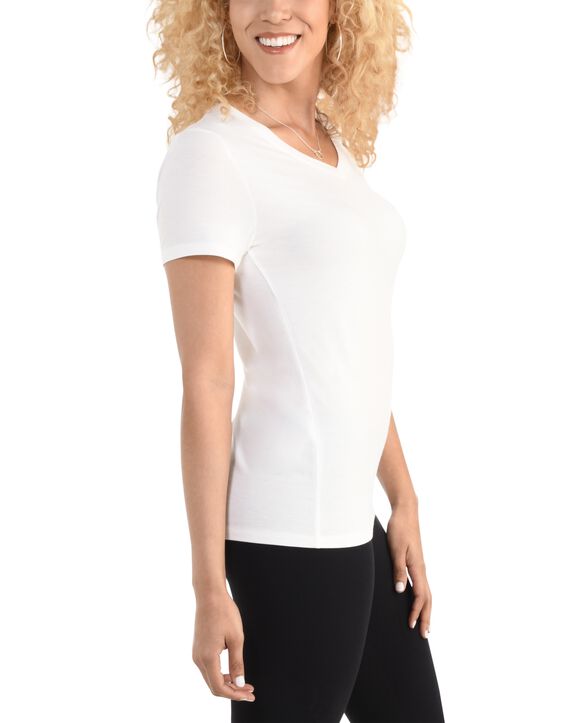 Women’s Seek No Further Short Sleeve V-Neck T-shirt White