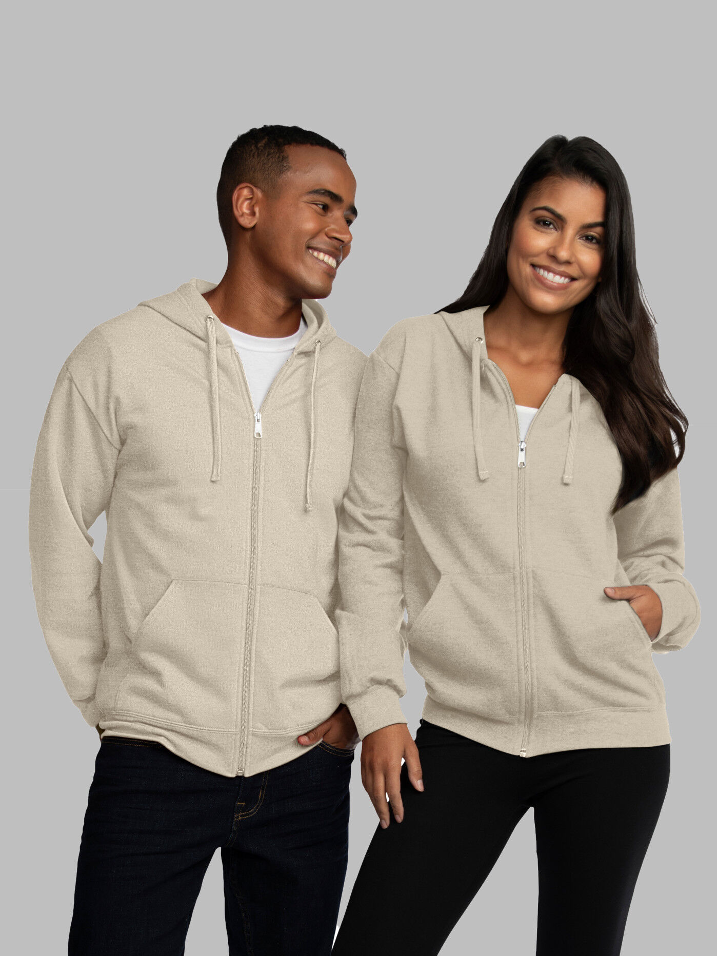 Mens khaki zip hotsell hoodie