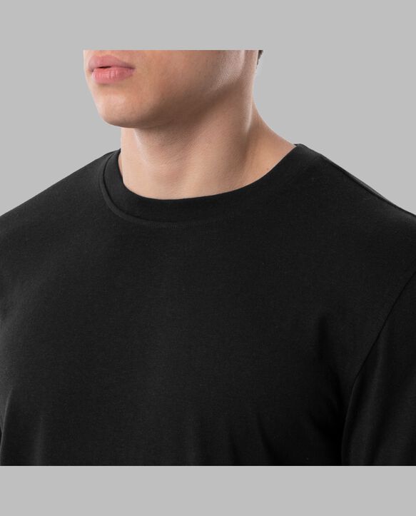 Fruit Of The Loom Men's Short Sleeve Jersey Knit Top and Fleece Sleep Pant, 2 Piece Set BLACK CAMO SET
