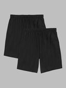 Men’sEversoft®  Jersey Shorts, 2 Pack Black Ink