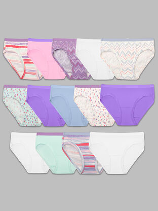Girls' Eversoft® Hipster Underwear, Assorted 14 Pack 