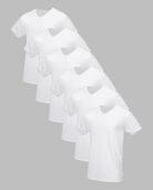 Tall Men's Premium Short Sleeve V-neck T-Shirt, White 6 Pack White