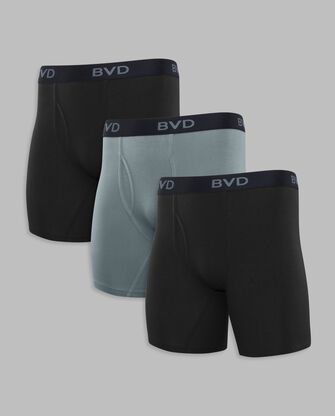 BVD® Men's Cotton Stretch Boxer Briefs, 3 Pack 