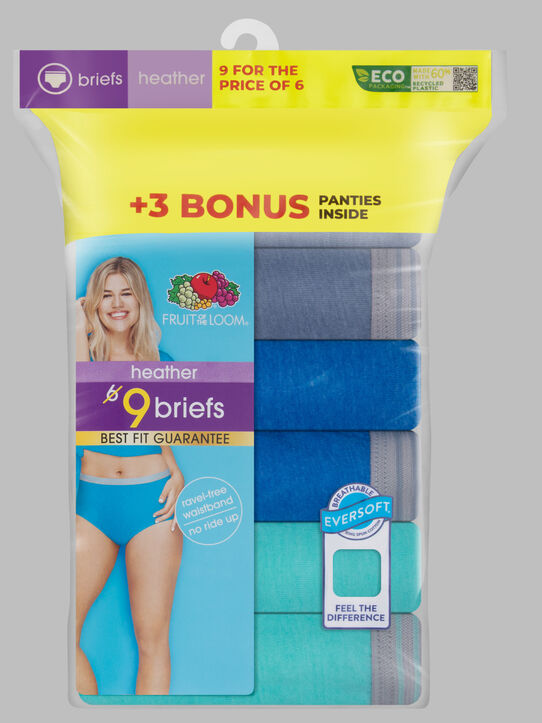 Women's Heathered Bikini Underwear (Pack of 6) by Fruit of the