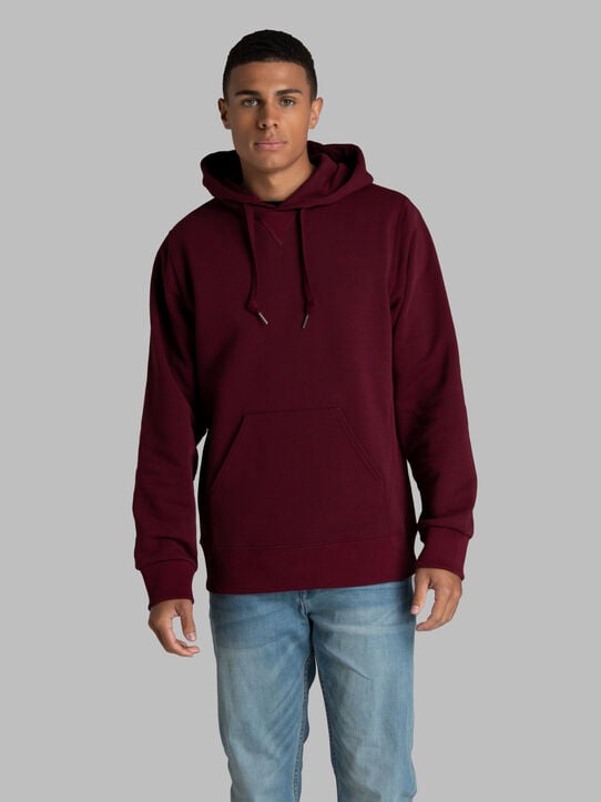 Men's Crafted Comfort Favorite Fleece Hoodie Maroon Heather