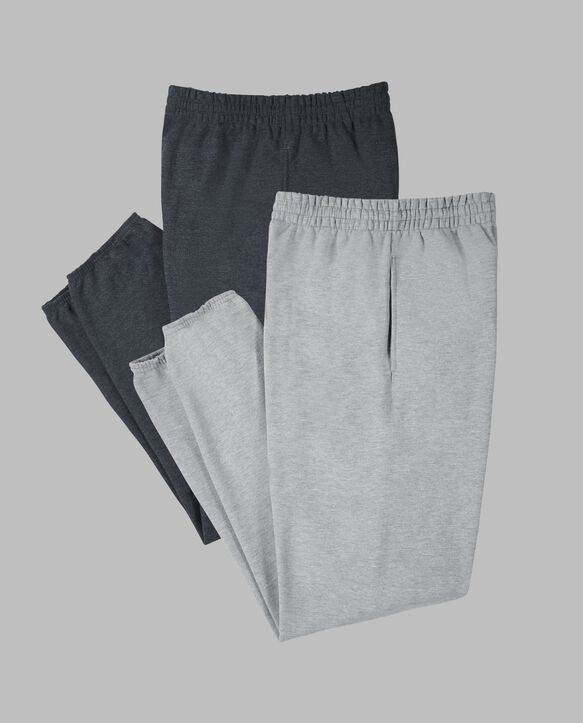 Eversoft® Fleece Elastic Bottom Sweatpants, Extended Sizes Grey Heather