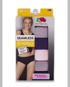 Women's 360 Stretch Seamless Hipster Panty, 6 Pack 