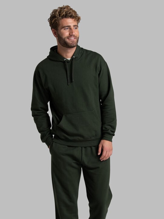 EverSoft®  Fleece Pullover Hoodie Sweatshirt, Extended Sizes Duffle Bag Green
