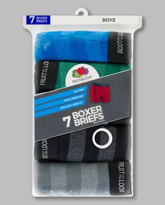 Boys' Eversoft® CoolZone® Boxer Brief, Stripe 7 Pack 