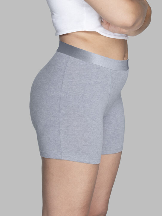 Women's 360 Stretch Comfort Cotton Boxer Brief Underwear, 4 Pack