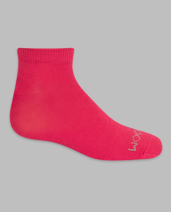 Girls' Lightweight No Show Socks, 10 Pack WHITE/BLUE, WHITE, WHITE/PURPLE, WHITE/PINK, PINK, BLUE, PURPLE
