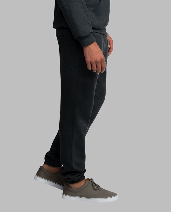 Eversoft® Fleece Elastic Bottom Sweatpants, Extended Sizes Black Heather