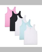 Girls' Assorted Tank, 5 Pack Assorted Heathers/Solids 2