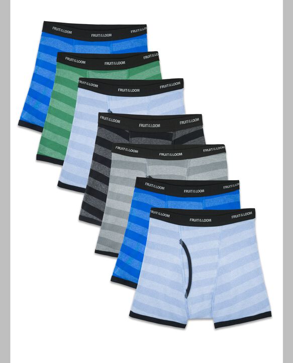 Boys' Striped Boxer Briefs, 7 Pack 