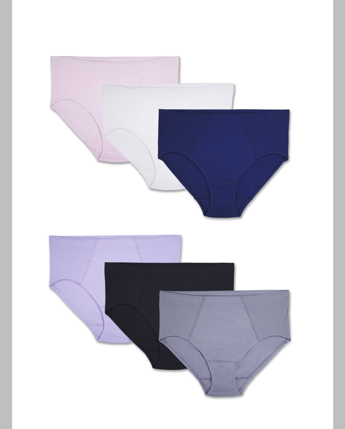 Fit For Me Women S Flexible Fit Brief Panty 6 Pack Fruit
