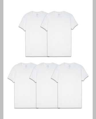 Men's CoolZone® Crew T-Shirt, White 5 Pack White
