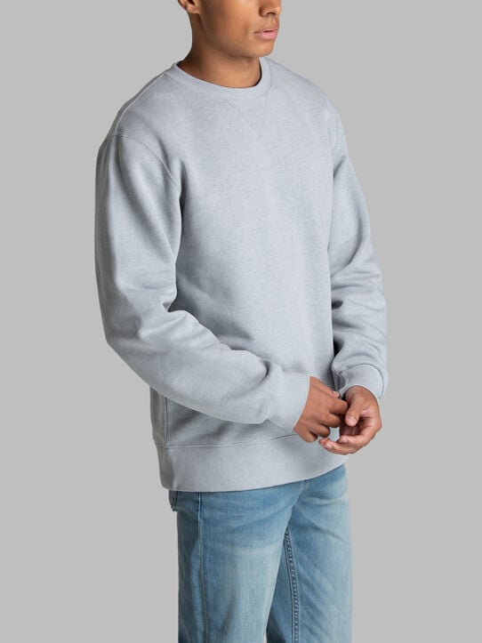 Men's Crafted Comfort Favorite Fleece Crew Mineral Grey Heather