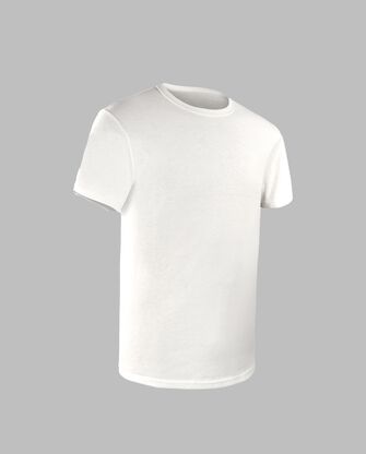 Boys' Short Sleeve Crew T-Shirt, White 10 Pack 