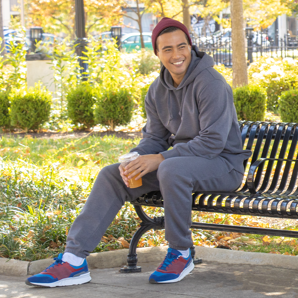 crafted comfort favorite fleece hoodie and matching charcoal joggers