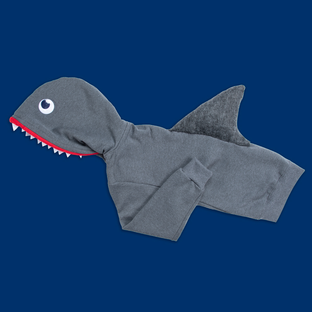 finish shark DIY costume layflat