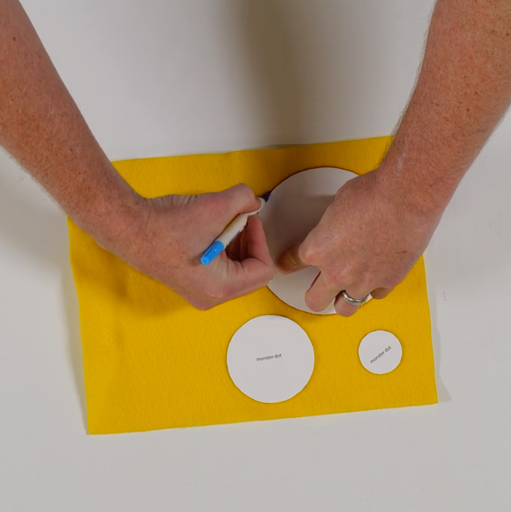 trace your template onto the felt with a fabric marker