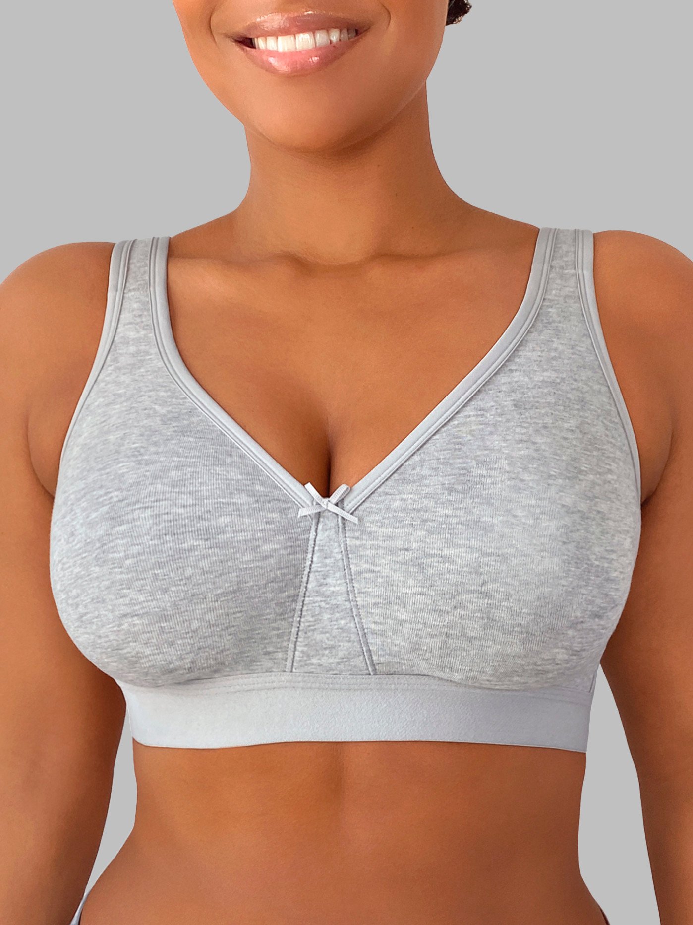 Women's Bra Plus Size Cotton Bra Seamless Sleep Comfort No Padding