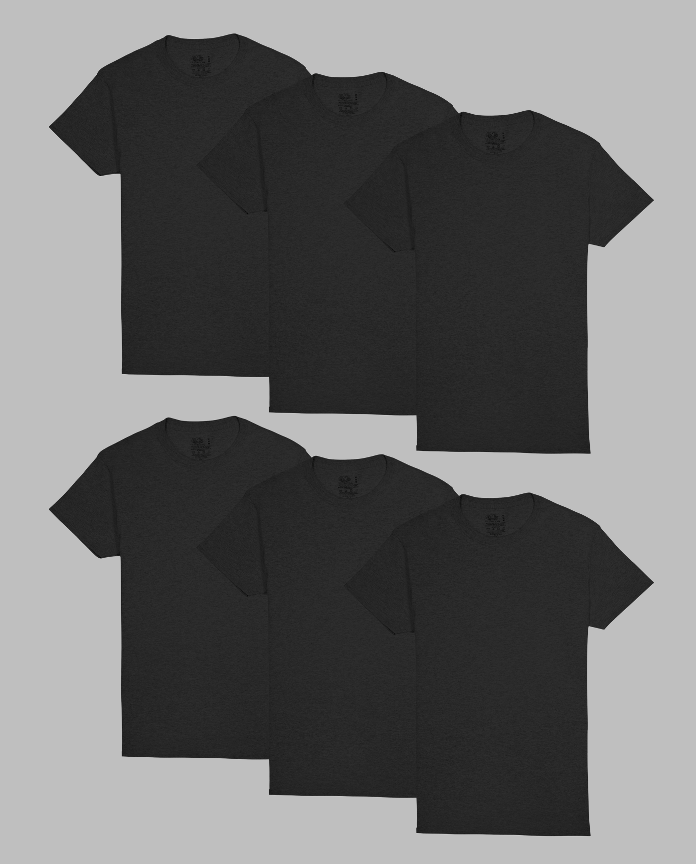 Short Sleeve Crew T-Shirt, 6 Pack