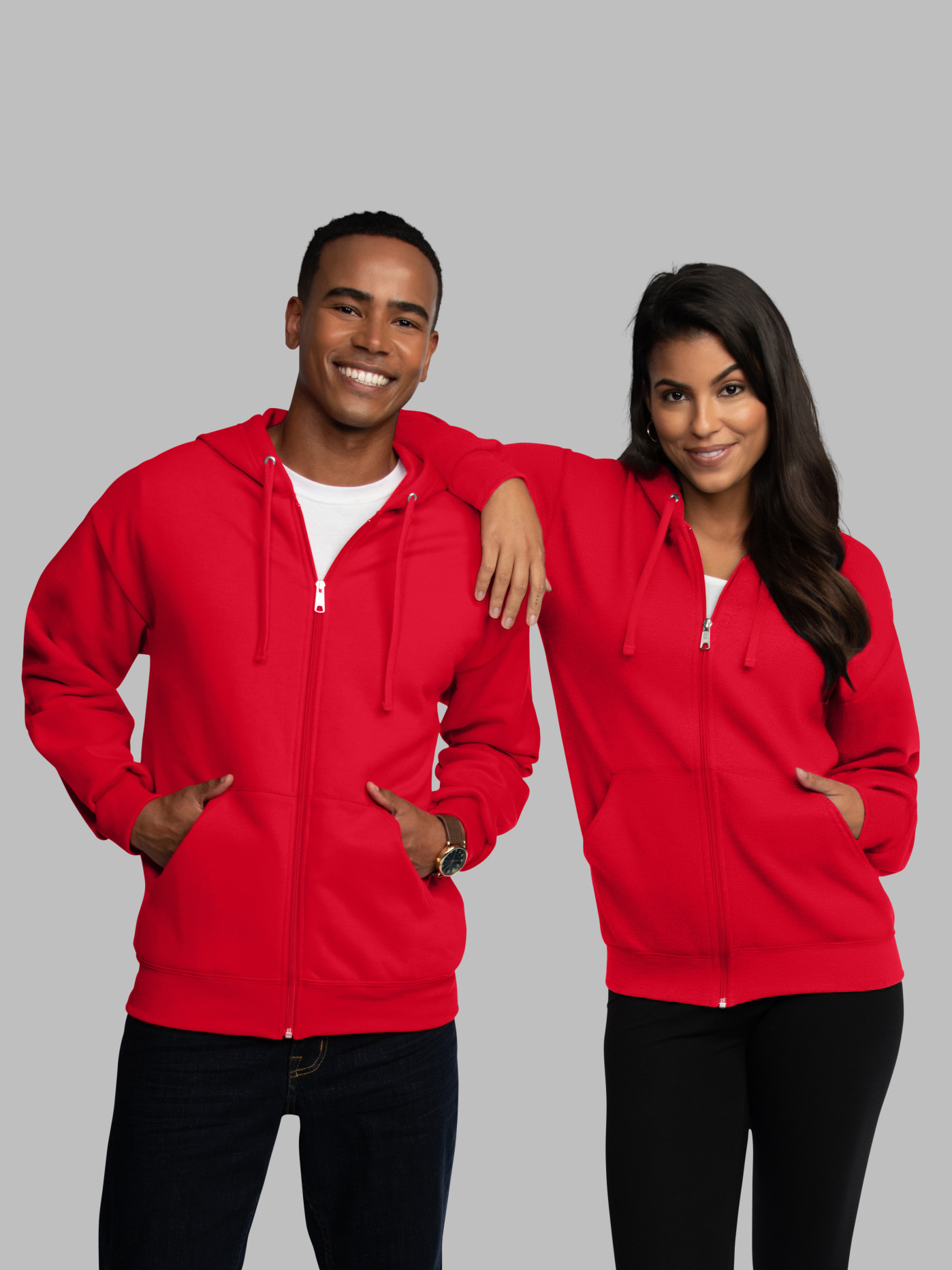 Essentials Men's Full-Zip Hooded Fleece Sweatshirt (Available in Big  & Tall)