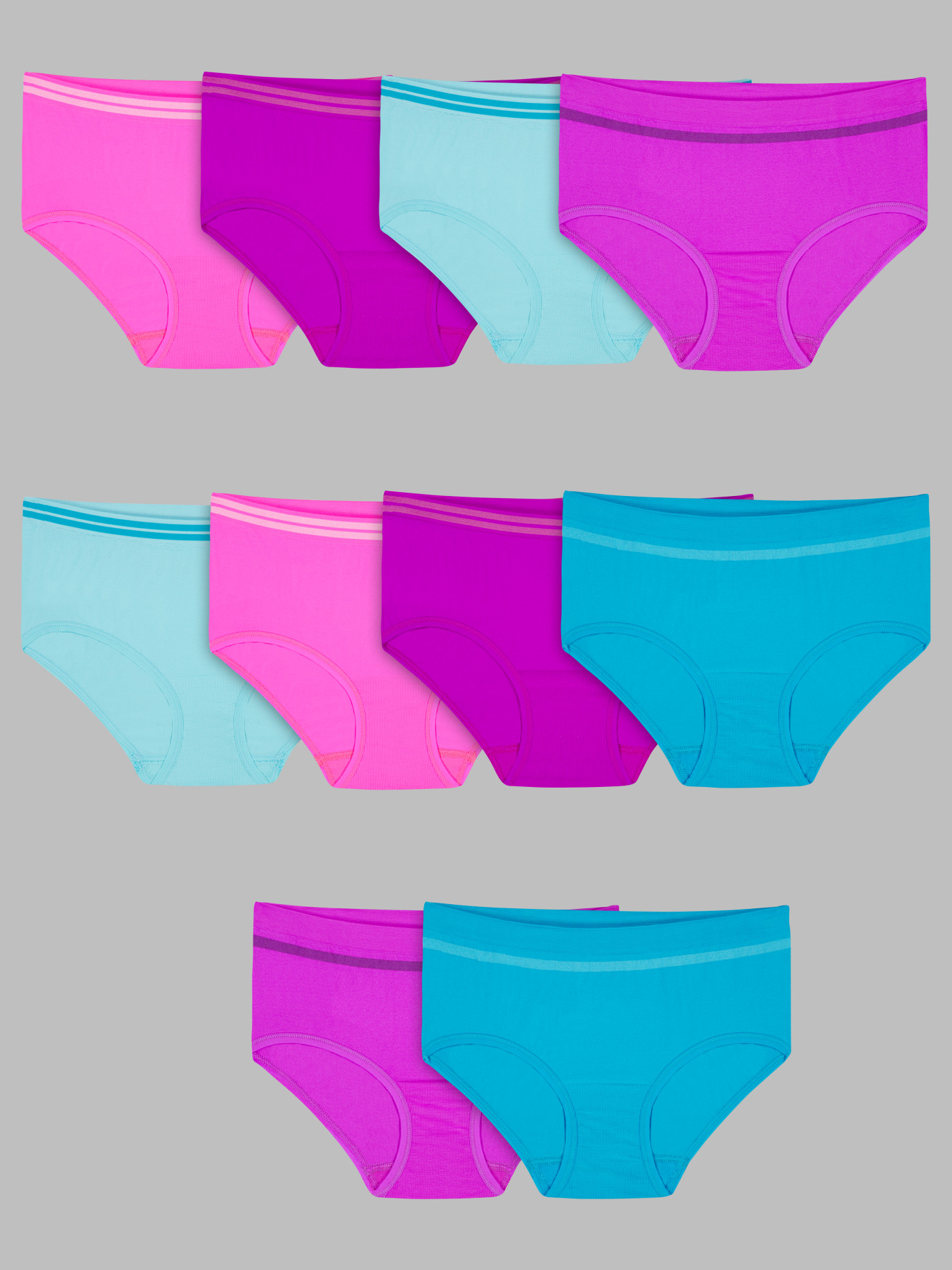 Girls' Seamless Assorted Low-Rise Brief