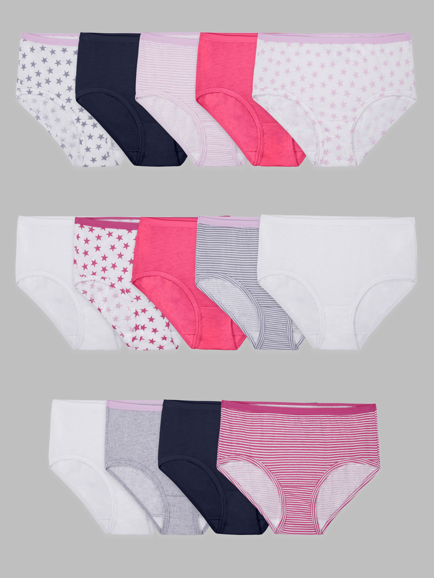 Girl'sEversoft® Brief Underwear, Assorted 14 Pack