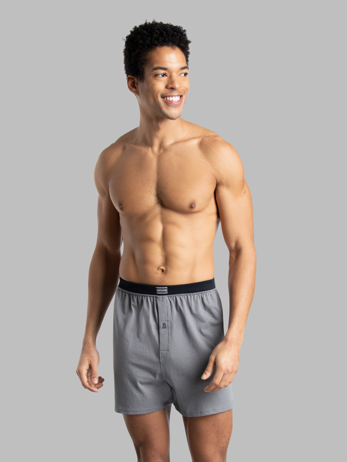 Men's Knit Boxers, Assorted 6 Pack